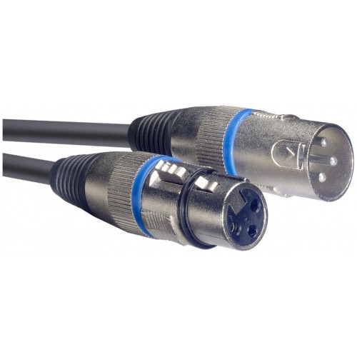 Stagg SMC3 BL, mikrofonní kabel XLR/XLR, 3m, modré kroužky