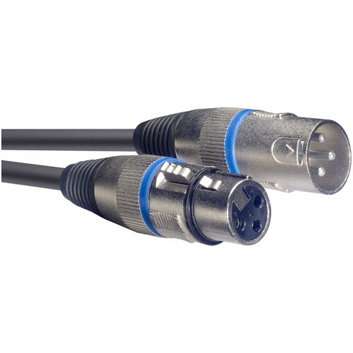 Stagg SMC1 BL, mikrofonní kabel XLR/XLR, 1m, modré kroužky