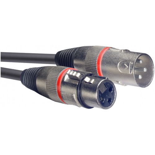 Stagg SMC1 RD, mikrofonní kabel XLR/XLR, 1m, červené kroužky