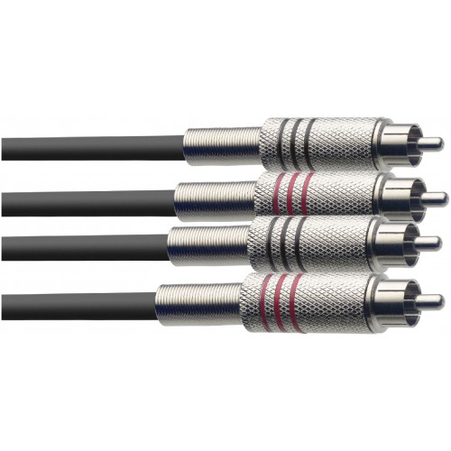 Stagg STC1C, kabel 2x RCA/2x RCA, 1m