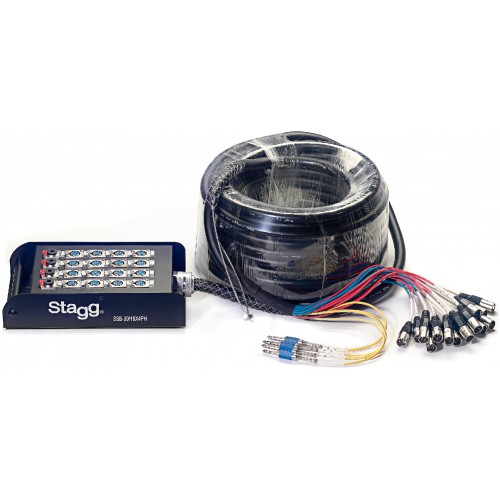 Stagg SSB-30/16X4PH, multicore kabel se stageboxem, 30 m