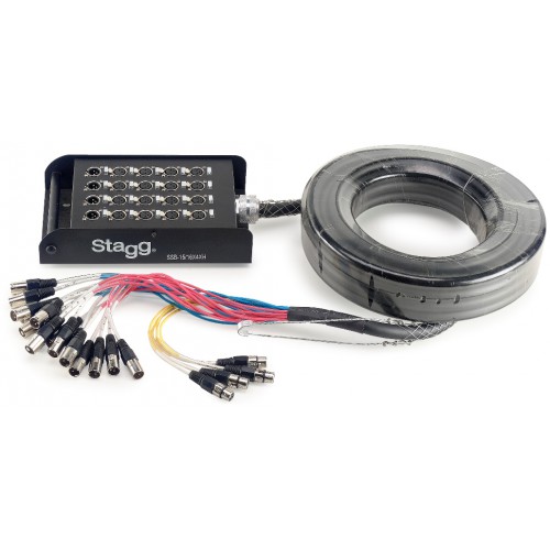 Stagg SSB-15/16X4XH, multicore kabel, 16x XLR M/4x XLR F, 15 m