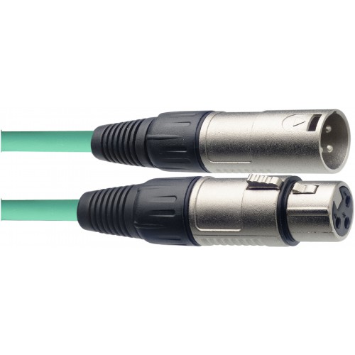 Stagg SMC3 CGR, mikrofonní kabel XLR/XLR, 3m, zelený