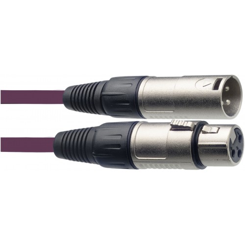 Stagg SMC3 CPP, mikrofonní kabel XLR/XLR, 3m, fialový