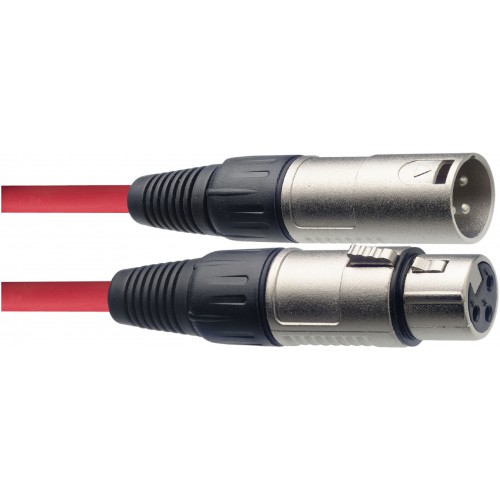 Stagg SMC3 CRD, mikrofonní kabel XLR/XLR, 3m, červený