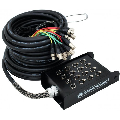 Omnitronic multicore kabel se stageboxem 12IN/4OUT XLR, 30 m